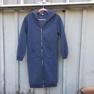 Extra long grey hoodie